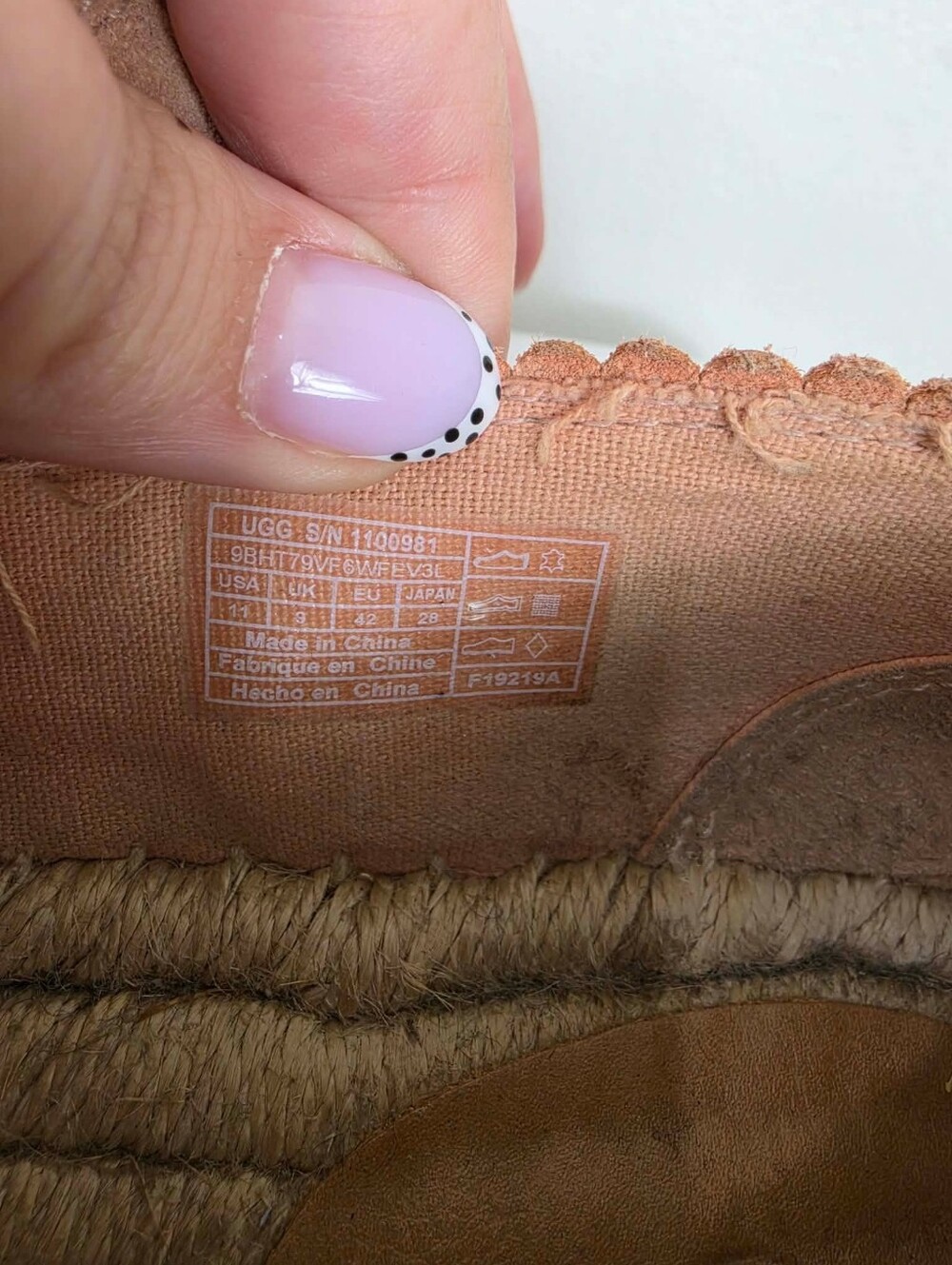 UGG Heidi Pink Suede Espadrille Flats Women's Slip On Shoes Size 11US - Picture 10 of 13